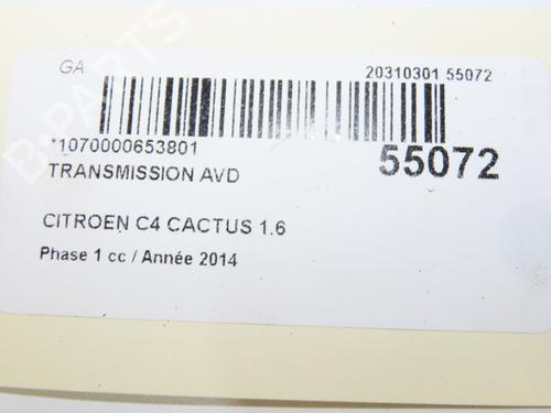 Right front driveshaft CITROËN C4 CACTUS 1.6 HDi 90 | BP33948362M39  - Image 5