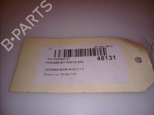 Used Front right interior door handle CITROËN BERLINGO Box Body/MPV (K9) 1.6 BlueHDi 75 (75 hp) 15492276
