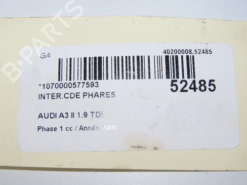 Used Headlight switch Headlight switch AUDI A3 Sportback (8PA) 1.9 TDI (105 hp) 33948376 33948376
