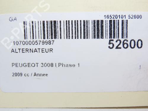 Generator PEUGEOT 3008 I MPV (0U_) 1.6 VTi (120 hp) 28829101