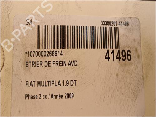 Used Right front brake caliper FIAT MULTIPLA (186_) 1.9 JTD (186AXE1A) (120 hp) 14877506