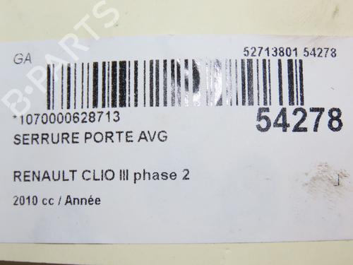 Front left lock RENAULT CLIO III Grandtour (KR0/1_) 1.6 16V (KR0B) | BP28831699C98 