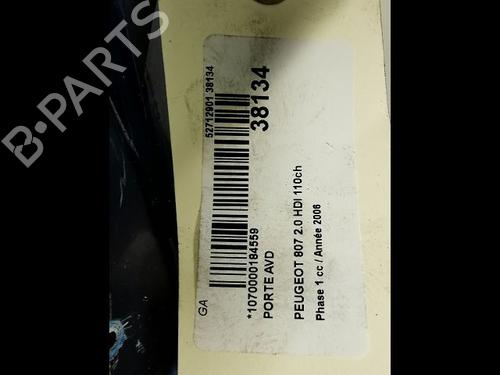 Right front door PEUGEOT 807 (EB_) 2.0 HDi | BP23175968C3