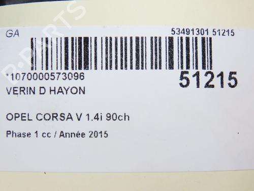 Tailgate lift support OPEL CORSA E (X15) 1.4 (08, 68) | BP23125095C138 - Image 2