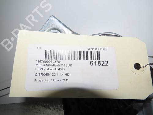 Used Front left window mechanism Front left window mechanism CITROËN C3 II (SC_) 1.4 HDi 70 (SC8HZC, SC8HR0, SC8HP4) (68 hp) 39756493 39756493