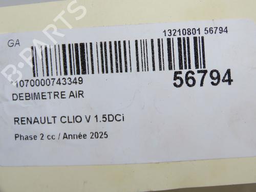 Luftmassenmesser für Luftmassenmesser RENAULT CLIO V (B7_) 1.5 Blue dCi 100 (B7AD) (101 hp) 36426759 36426759
