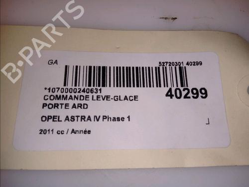 Right rear window switch OPEL ASTRA J (P10) 1.7 CDTI (68) | BP11921468I28