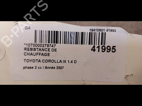 Used Heater resistor TOYOTA COROLLA (_E12_) 1.4 D (NDE120_, NDE120R) (90 hp) 11677390
