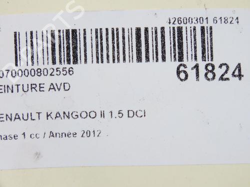 Used Front right seatbelt Front right seatbelt RENAULT KANGOO Express (FW0/1_) 1.5 dCi 75 (FW07, FW10, FW04) (75 hp) 40437894 40437894