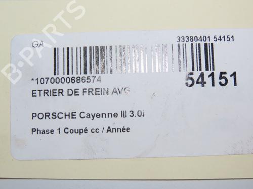 Left front brake caliper PORSCHE CAYENNE (9YA) 3.0 E-Hybrid AWD (9YAAE1) | BP30714710M105
