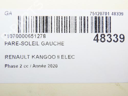 Used Left sun visor RENAULT KANGOO Express (FW0/1_) Z.E. (FW0Z, FW1Z) (60 hp) 28832362