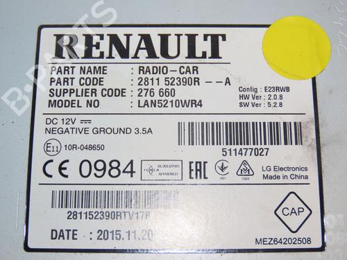 Radio RENAULT CLIO IV (BH_) 1.5 dCi 90 | BP28830594E6 