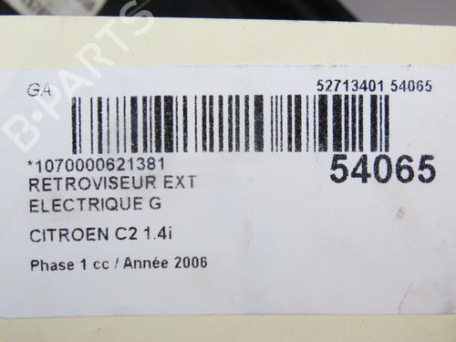 Used Left mirror CITROËN C2 (JM_) 1.4 (73 hp) 29196007