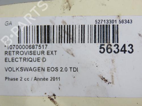 Used Right mirror VW EOS (1F7, 1F8) 2.0 TDI 16V (140 hp) 31077346
