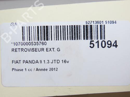 Left mirror FIAT PANDA (169_) 1.3 D Multijet (169AXG1A, 169AXD1A) | BP22996930C26 
