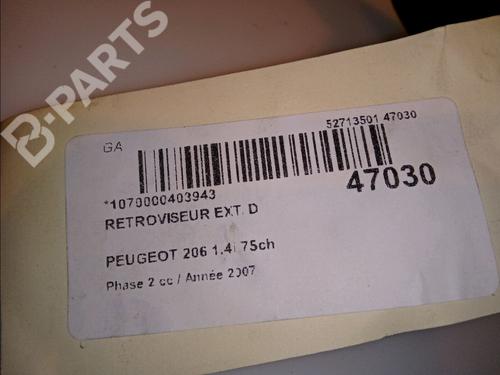 Right mirror PEUGEOT 206 Hatchback (2A/C) 1.4 i | BP11832922C27 