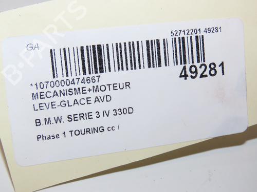 Used Front right window mechanism BMW 3 Touring (E46) 330 d (184 hp) 28968450