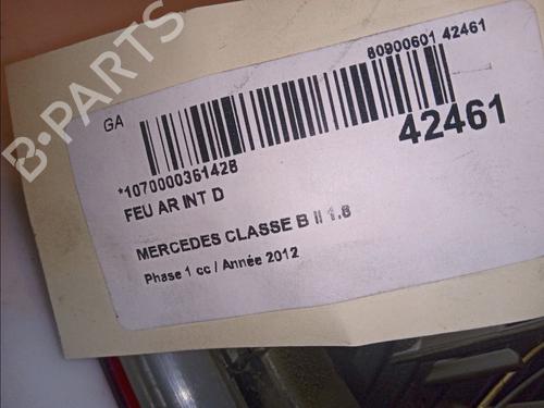 Right tailgate light MERCEDES-BENZ B-CLASS Sports Tourer (W246, W242) B 200 CDI (246.201) | BP11104195C80 