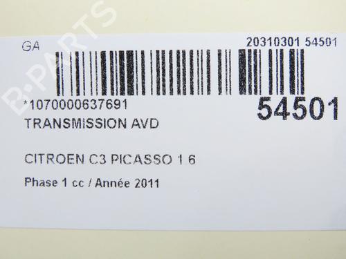 Right front driveshaft CITROËN C3 Picasso (SH_) 1.6 HDI 90 | BP29759967M39 