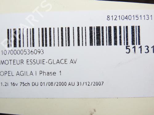 Front wiper motor OPEL AGILA (A) (H00) 1.2 16V (F68) | BP18859389M29 