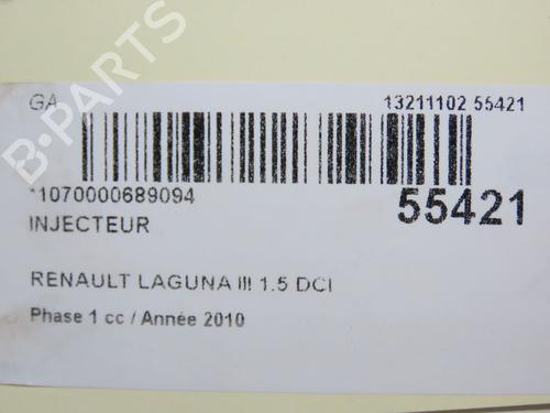 Injector RENAULT LAGUNA III (BT0/1) 1.5 dCi (BT00, BT0A, BT0T, BT1J) (110 hp) 30797553