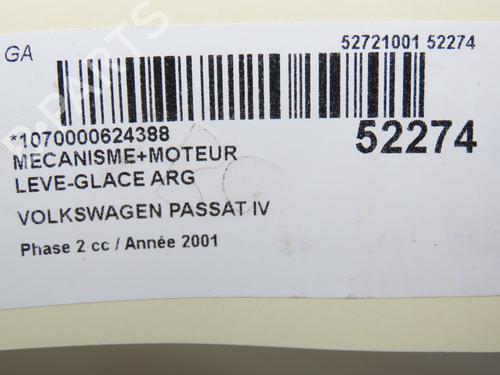 Vindusheismekanisme venstre bak VW PASSAT B5.5 (3B3) 1.9 TDI | BP30404069C24