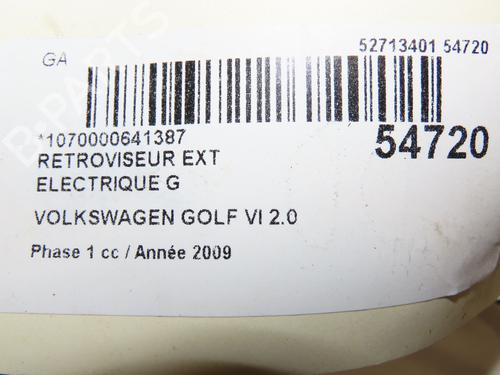 left-mirror-vw-golf-vi-5k1-2008-2009-2010-2011-2012-2013-2014-28831510 main image