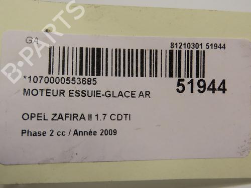 Used Rear wiper motor OPEL ZAFIRA / ZAFIRA FAMILY B (A05) 1.7 CDTI (M75) (125 hp) 19577763