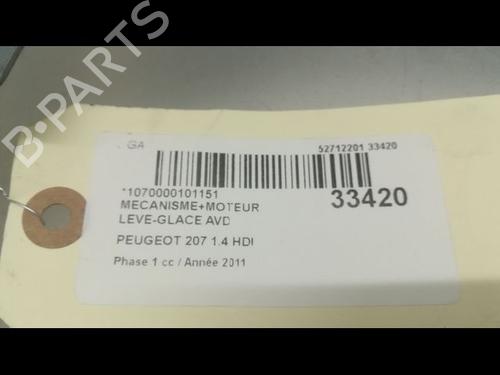 Front right window mechanism PEUGEOT 207 (WA_, WC_) 1.4 HDi | BP9597248C23 