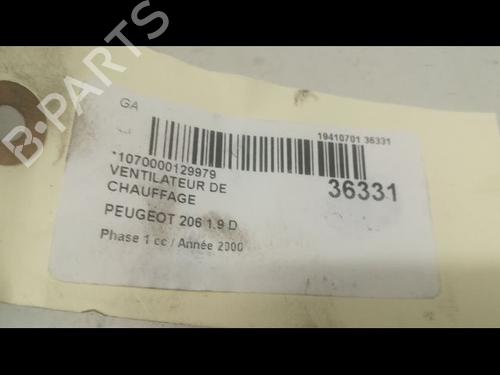 Used Heater blower motor PEUGEOT 206 Hatchback (2A/C) 1.9 D (69 hp) 9599043