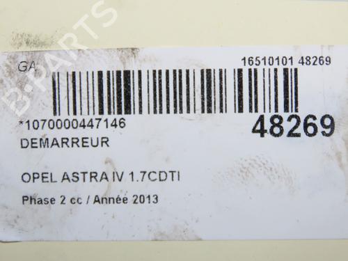 Starter OPEL ASTRA J (P10) 1.7 CDTI (68) | BP32657926M8 - Image 7