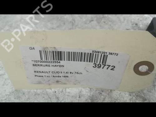 Used Tailgate lock RENAULT CLIO II (BB_, CB_) 1.4 (B/CB0C, B/CB0S) (75 hp) 9606713