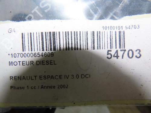Motor RENAULT ESPACE IV (JK0/1_) 3.0 dCi (JK0J, JK0V) | BP31119966M1 