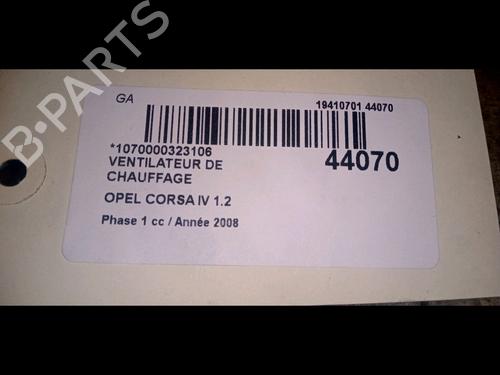 Used Heater blower motor OPEL CORSA D (S07) 1.2 (L08, L68) (80 hp) 9716758