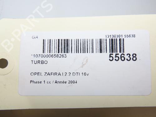 Turbolader/Kompressor für OPEL ZAFIRA A MPV (T98) 2.2 DTI 16V (F75) (125 hp) 29551172