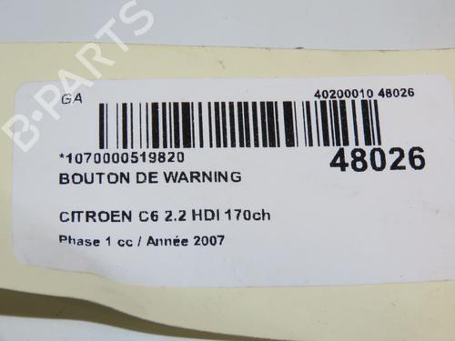 Used Warning switch Warning switch CITROËN C6 (TD_) 2.2 HDi (170 hp) 17868297 17868297