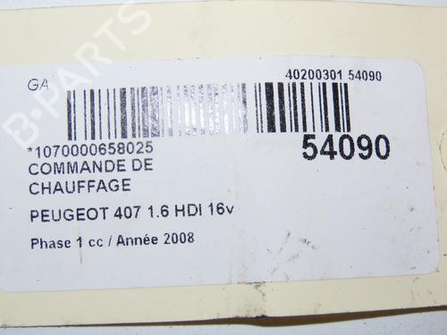 Commande Chauffage PEUGEOT 407 (6D_) 1.6 HDi 110 (6D9HZC, 6D9HYC) | BP28830383I5 