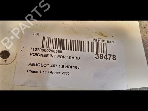 Used Rear right interior door handle PEUGEOT 407 (6D_) 1.6 HDi 110 (6D9HZC, 6D9HYC) (109 hp) 9616203