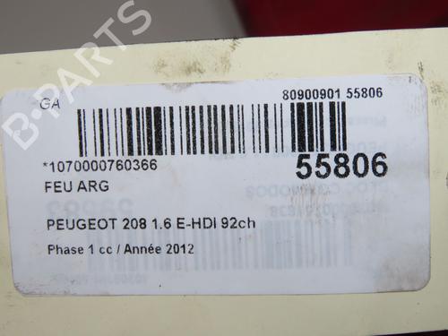 Venstre baglygte Venstre baglygte PEUGEOT 208 I (CA_, CC_) 1.6 HDi (92 hp) 37499553 37499553