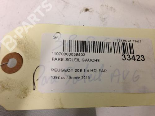 Left sun visor PEUGEOT 208 I (CA_, CC_) 1.4 HDi | BP9594577I1 