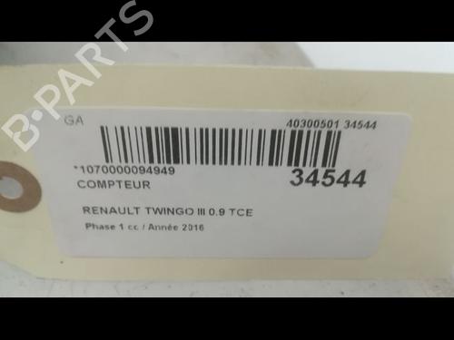 Used Instrument cluster Instrument cluster RENAULT TWINGO III (BCM_, BCA_) 0.9 TCe 90 (BCM9, BCM2) (90 hp) 9596984 9596984