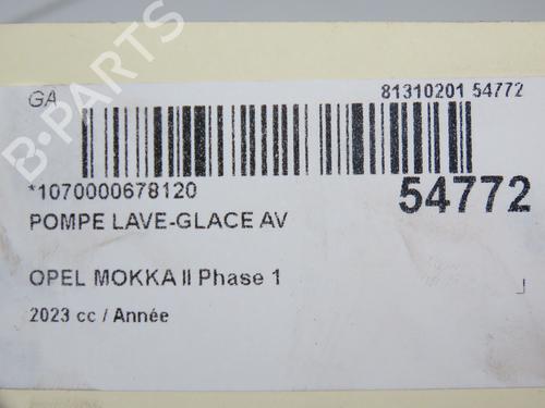 Used Washer pump OPEL MOKKA 1.5 (76) (110 hp) 31121309