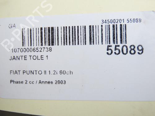 Used Rim FIAT PUNTO (188_) 1.2 60 (188.030, .050, .130, .150, .230, .250) (60 hp) 30366637