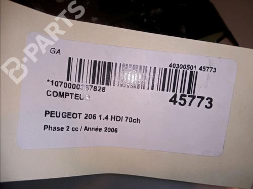 Instrument cluster PEUGEOT 206 Hatchback (2A/C) 1.4 HDi eco 70 | BP11101420C47 