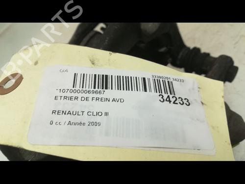 Used Right front brake caliper RENAULT CLIO III (BR0/1, CR0/1) 1.5 dCi (BR17, CR17) (86 hp) 23173896