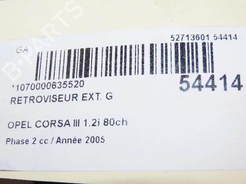 Retrovisor izquierdo OPEL CORSA C (X01) 1.2 Twinport (F08, F68) | BP28831559C26 