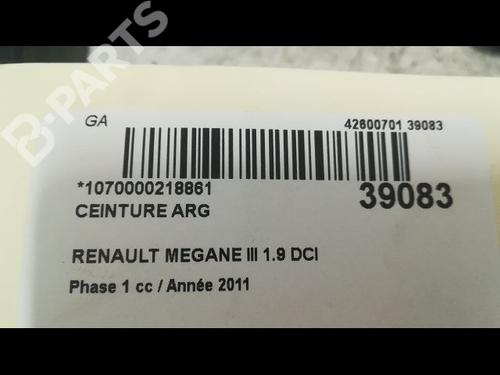 Rear left belt tensioner RENAULT MEGANE III Hatchback (BZ0/1_, B3_) 1.9 dCi (BZ0N, BZ0J) | BP9606435C89 