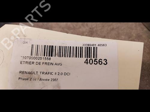 Used Left front brake caliper RENAULT TRAFIC II Bus (JL) 2.0 dCi 115 (JL00, JL01, JL0H, JL0M, JL0U) (114 hp) 14878308