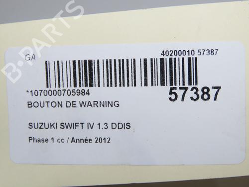 Warning switch SUZUKI SWIFT IV (FZ, NZ) 1.3 DDiS (AZG413D, ZC02S, ZC92S) | BP33998790I22  - Image 5
