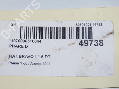 Used Right headlight Right headlight FIAT BRAVO II (198_) 1.6 D Multijet (198AXH1B) (105 hp) 33032232 33032232
